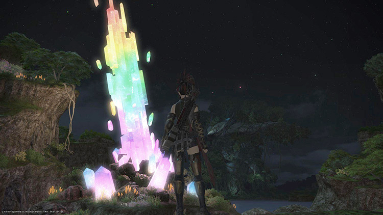 The aetherically-restored Empty and a decaying, overgrown Eden / FFXIV