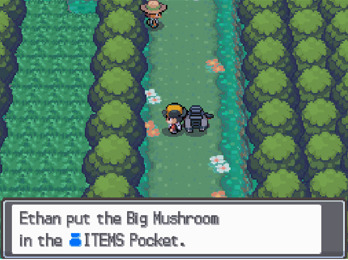 Big Mushroom #1 location in Viridian Forest / Pokemon HGSS