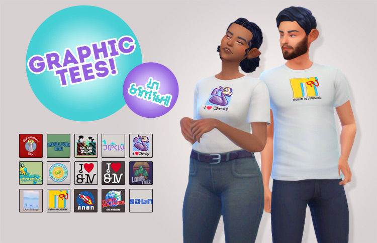 Sims 4 Male Graphic Tees