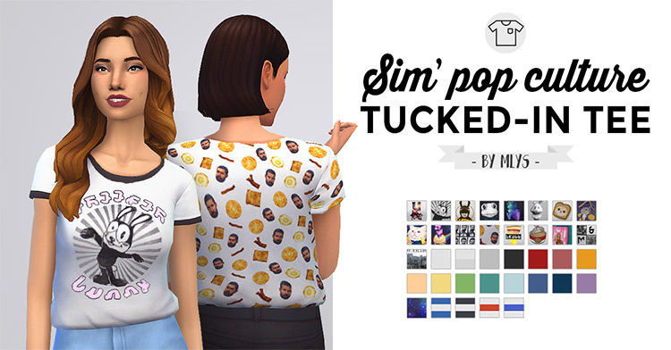 Sim’Pop Culture Tucked-In Tee / Sims 4 CC