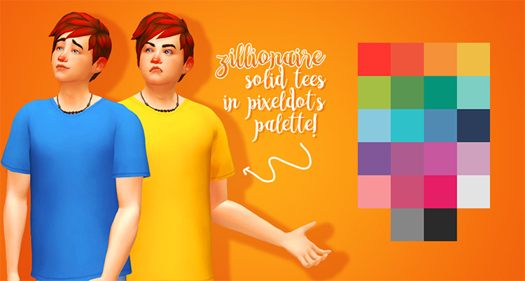Zillionaire Graphic Tees In Simlish / Sims 4 CC