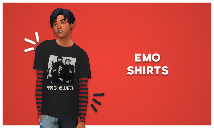 Sims 4 Graphic Tees CC For Guys + Girls (Maxis Match) - All Sims CC