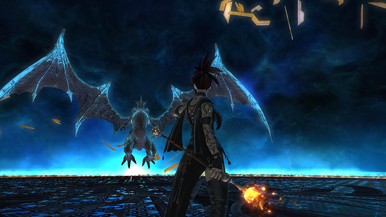 The final moments of Bahamut in The Final Coil / FFXIV