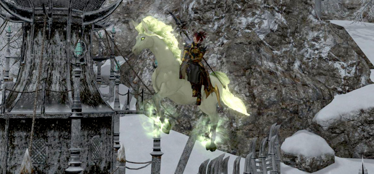 Xanthos mount riding the winds of Natalan (FFXIV)