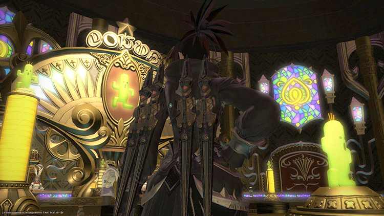 The Jumbo Cacpot cashier in Manderville / FFXIV