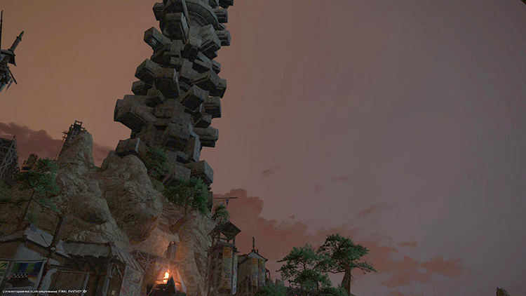 Heaven-on-High reaches endlessly into the skies in Ruby Sea / FFXIV