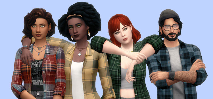 Sims 4 Plaid Shirt CC: The Ultimate List (Guys + Girls)