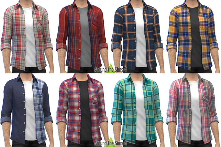 Sims 4 Plaid Shirt CC  The Ultimate List  Guys   Girls    FandomSpot - 6