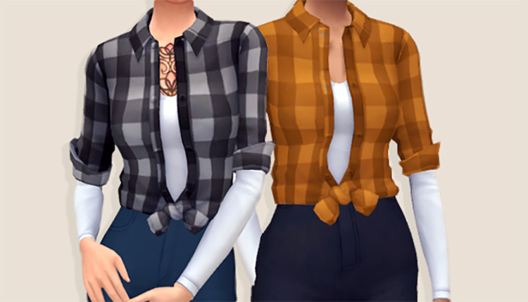 Riptide Tops (Maxis Match) Sims 4 CC