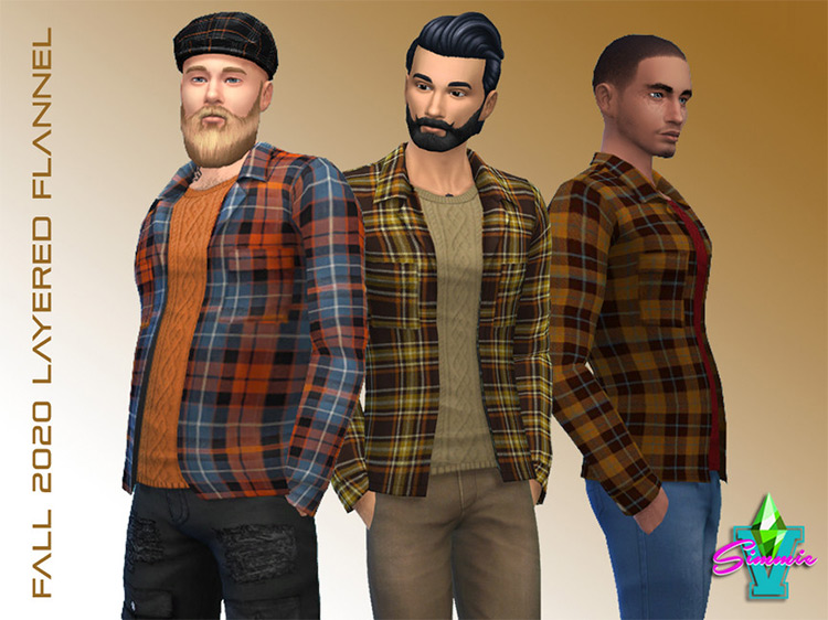 Layered Flannels / Sims 4 CC