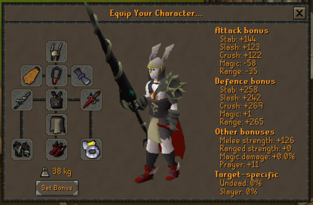 Suggested gear build for Mithril Dragons / OSRS