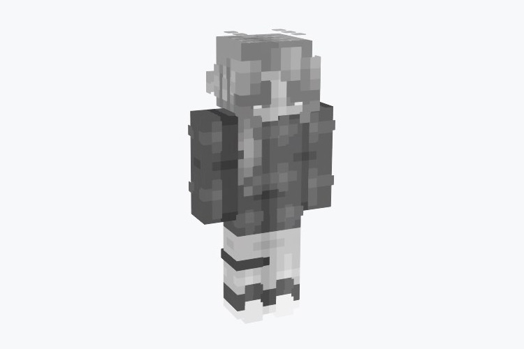 Grey Ghost Female Skin For Minecraft