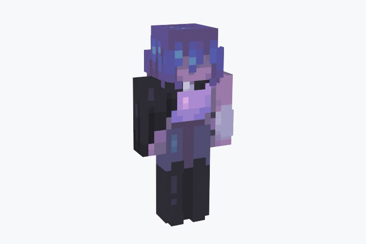 Purple Phantom of the Night (Girl) Skin For Minecraft