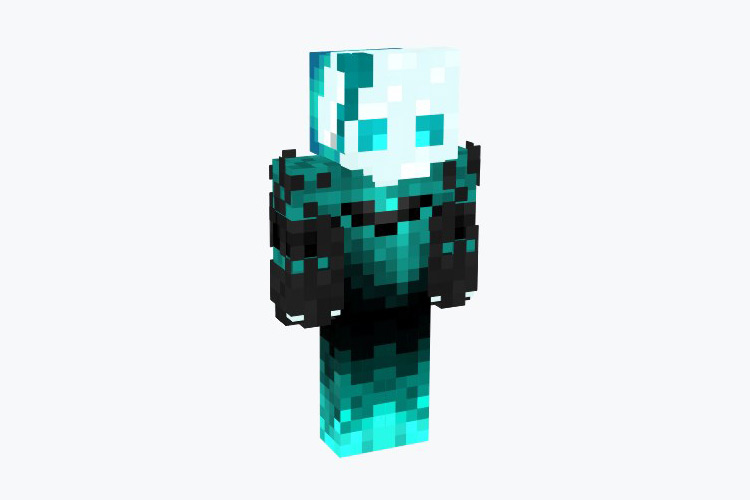 Blue & White Ice Ghost Minecraft Skin