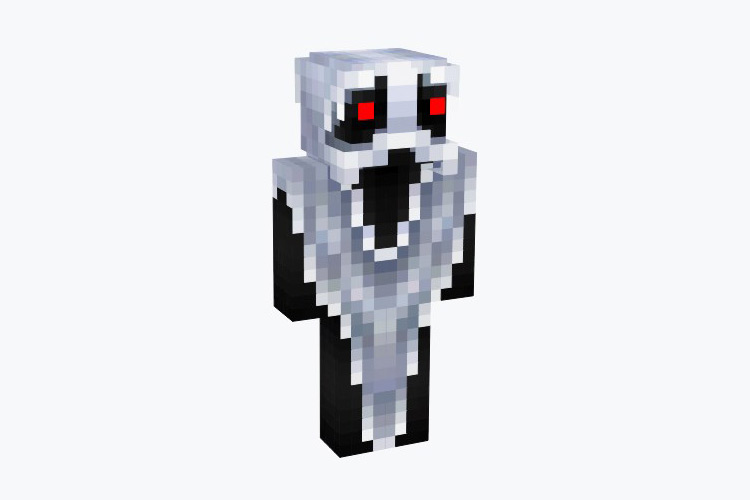 Screaming Ghost With Red Eyes Minecraft Skin