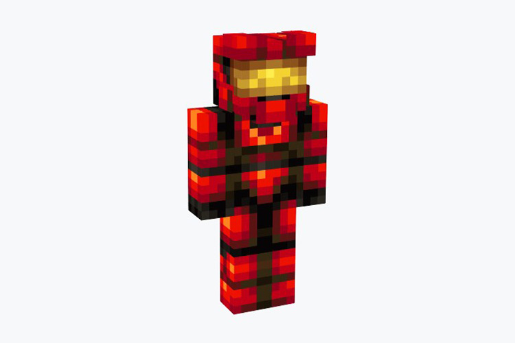 Red Spartan Minecraft Skin