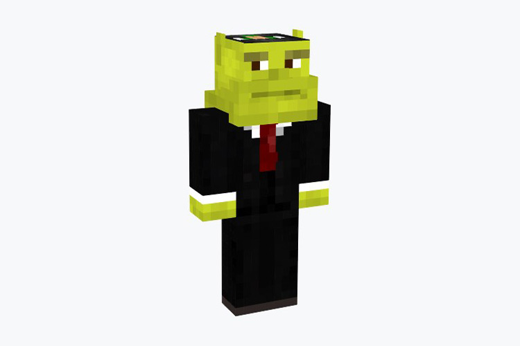 Business Shrek Skin For Minecraft