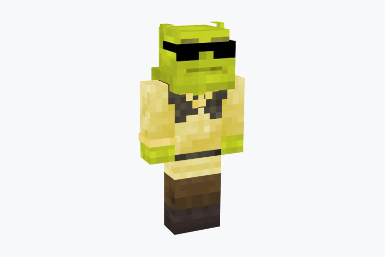 Cool Shrek with Sunglasses / Minecraft Skin