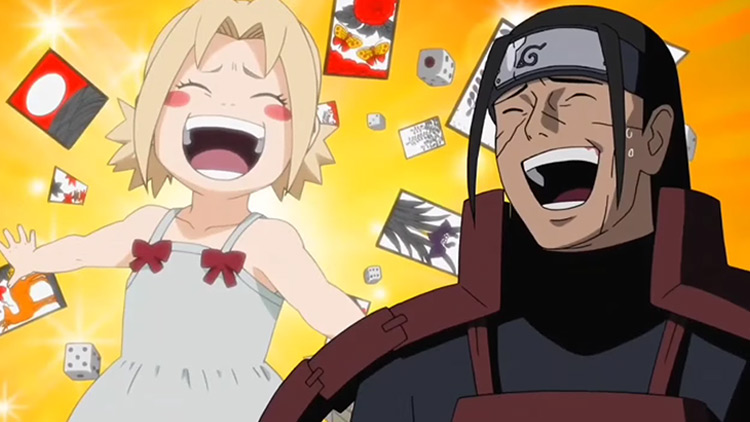 Hashirama laughing in the Naruto Anime