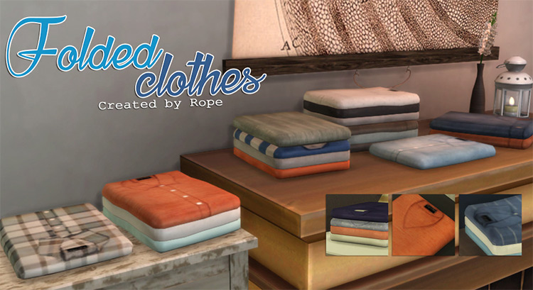 Folded Clothes Clutter for The Sims 4