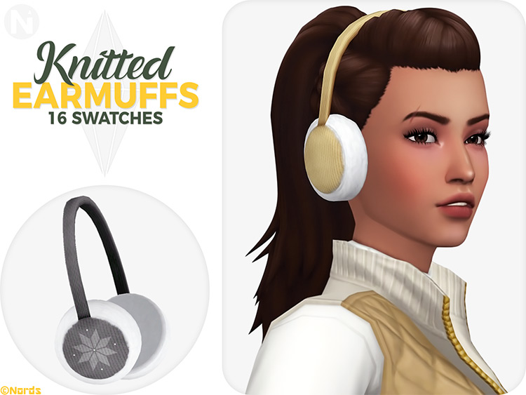 Knitted Earmuffs (Maxis Match) Sims 4 CC