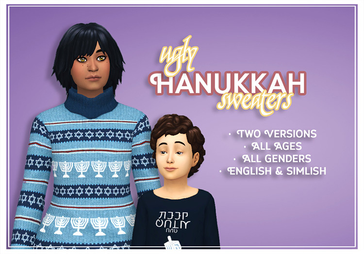 Ugly Hanukkah Sweaters (Maxis Match) Sims 4 CC
