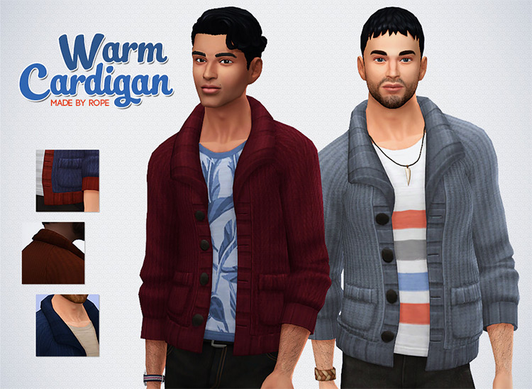 Warm Cardigans For Men / TS4 CC