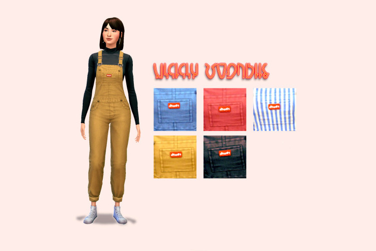Utility Overalls (Maxis Match) Sims 4 CC
