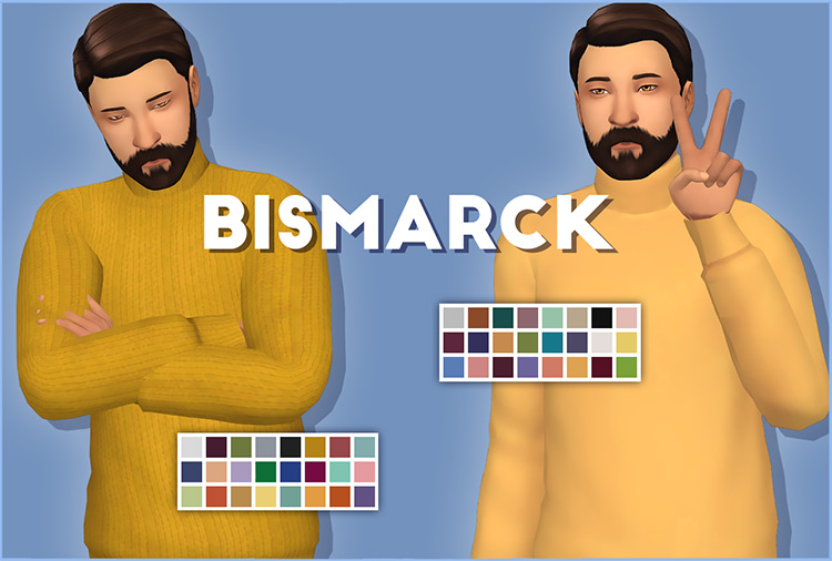 Bismarck Male Sweater CC for Sims 4
