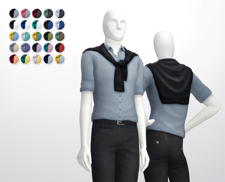 Preppy Shoulder Sweater For Men / Sims 4 CC