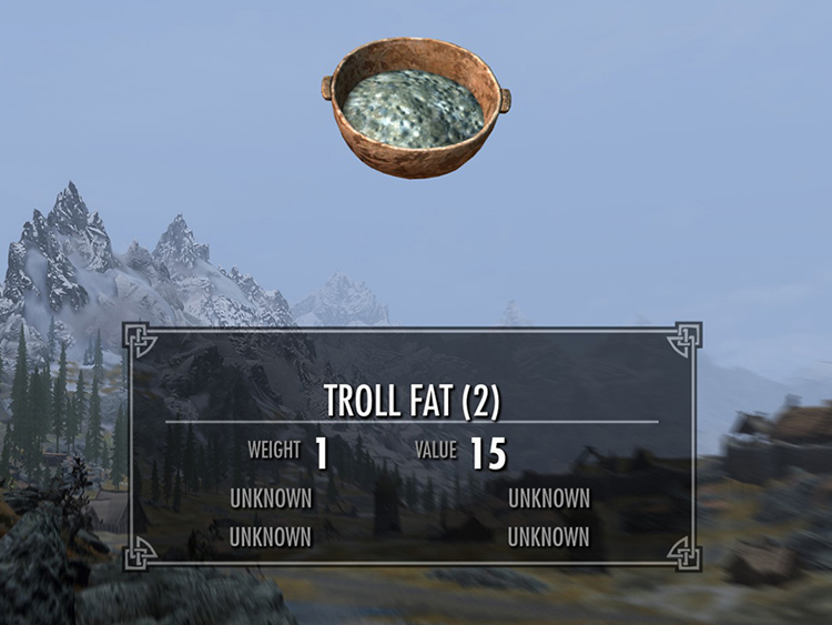 Troll Fat Inventory Item / Skyrim