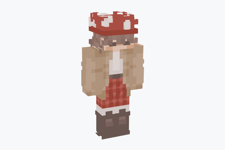 Shroom Hat Male Skin For Minecraft
