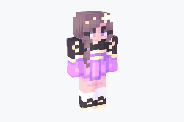 Meteor Shower Brunette Girl Minecraft Skin