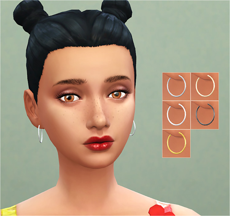 Big Hoop Earrings Sims 4 Cc at Melissa Hanson blog