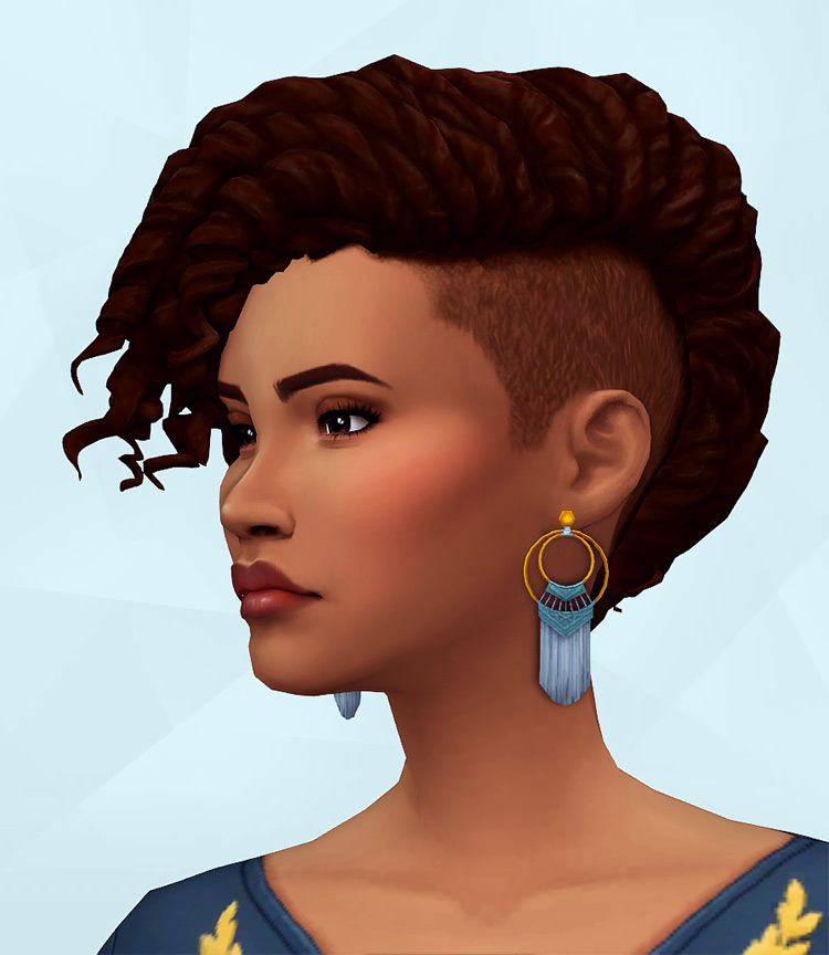 Macramé Earrings (Maxis Match) Sims 4 CC