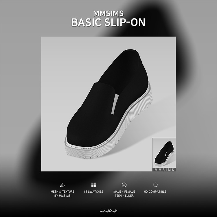 Basic Slip-on Shoes for Girls / Sims 4 CC
