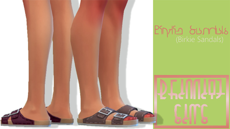 Birkie Sandals (Maxis Match) Sims 4 CC