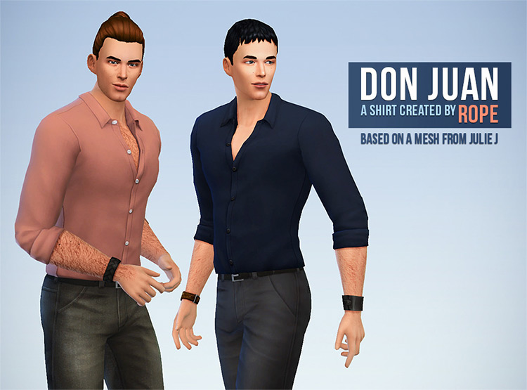 Don Juan Tucked Shirt / Sims 4 CC