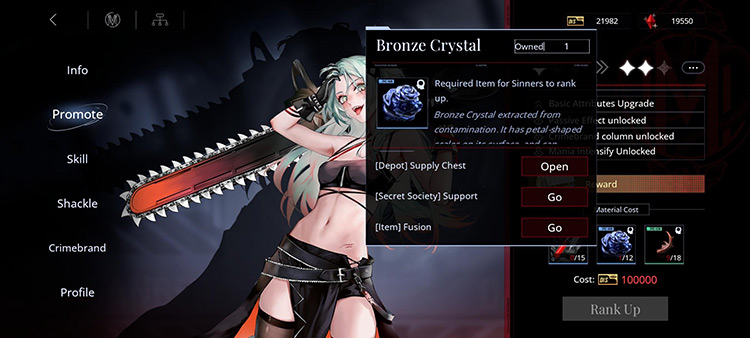 Bronze Crystal (Rank Up Material) / Path To Nowhere