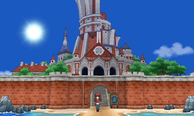 The entrance to the Tower of Mastery / Pokémon X & Y