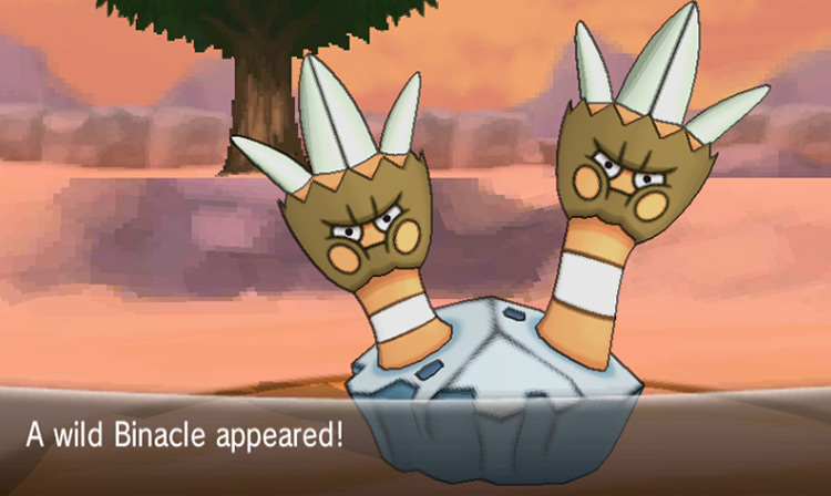 Using Rock Smash can trigger a battle with a Wild Pokémon such as Binacle / Pokémon X & Y