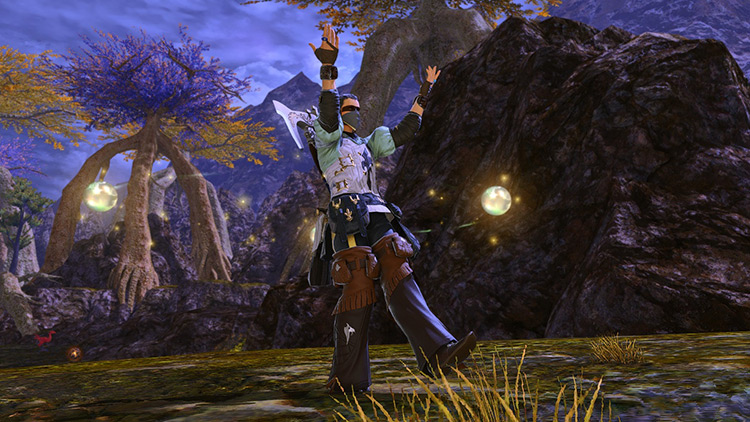 Hyur Performing the Harvest Dance / FFXIV