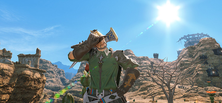 Doing the Sweat Emote in the hot sunlight (FFXIV)