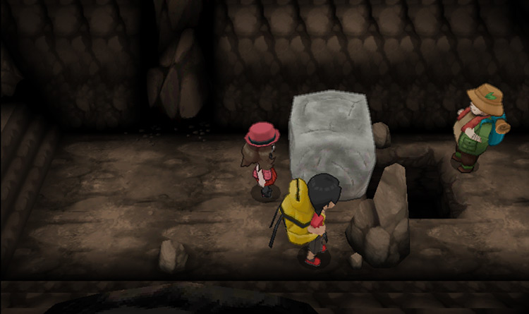 The big boulder in The Connecting Cave opens up a direct path between Cyllage City and Route 7 when moved / Pokémon X & Y