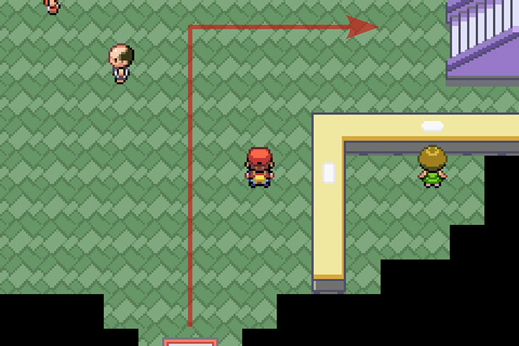Taking the stairs to the second floor. / Pokémon Radical Red