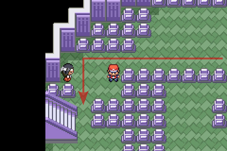Taking the stairs to the third floor. / Pokémon Radical Red