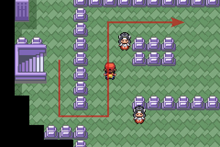 Heading East toward the stairs. / Pokémon Radical Red