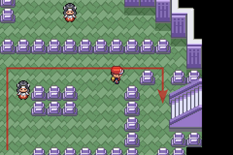 Taking the stairs to the fourth floor. / Pokémon Radical Red
