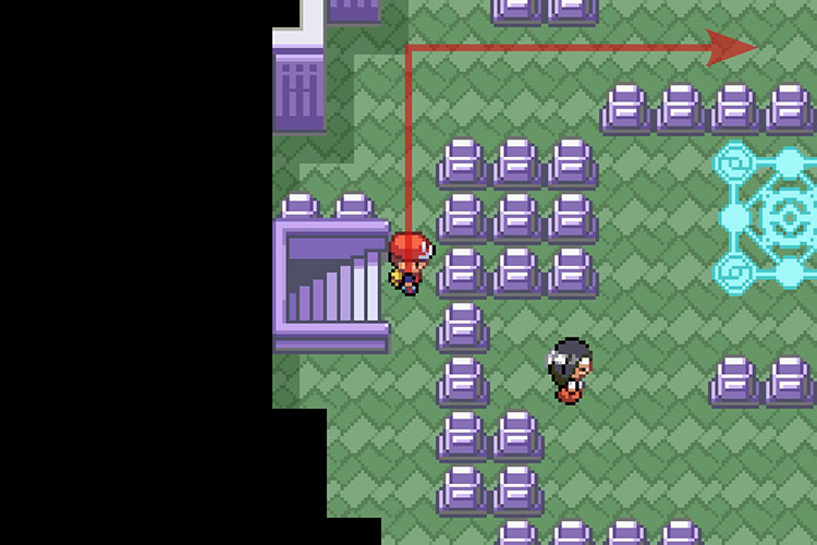 Going East toward the stairs. / Pokémon Radical Red