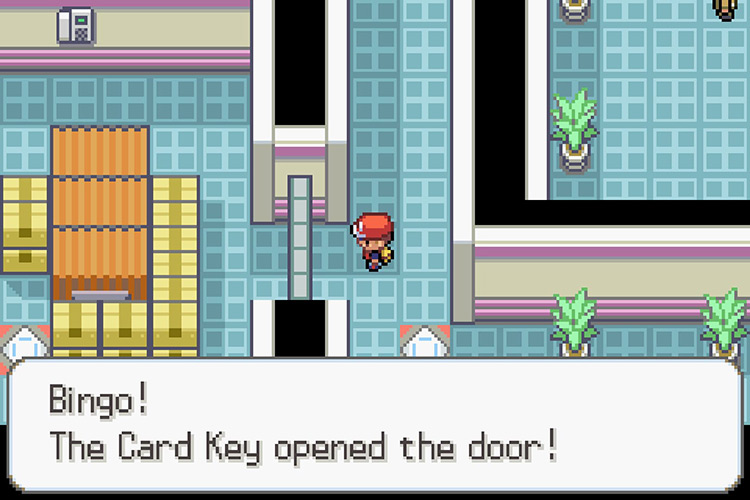Using the Key Card to unlock the door with Focus Punch / Pokémon Radical Red